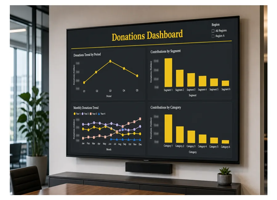Dashboard de donaciones para Cars for Kids