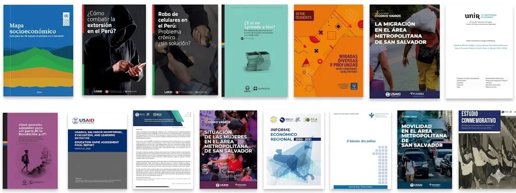 Portadas de publicaciones y estudios aplicados